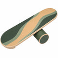 Holz Balance Board Grün/Natur, 70x30 cm