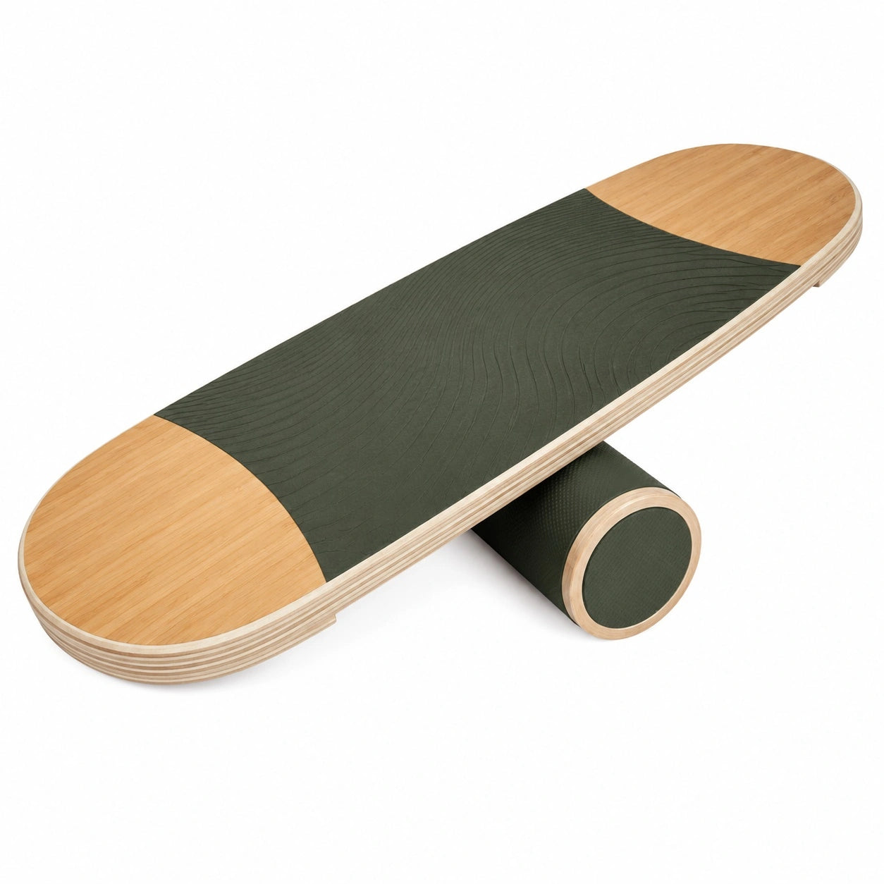 Balance Board für Gleichgewichtstraining Grün/Holz
