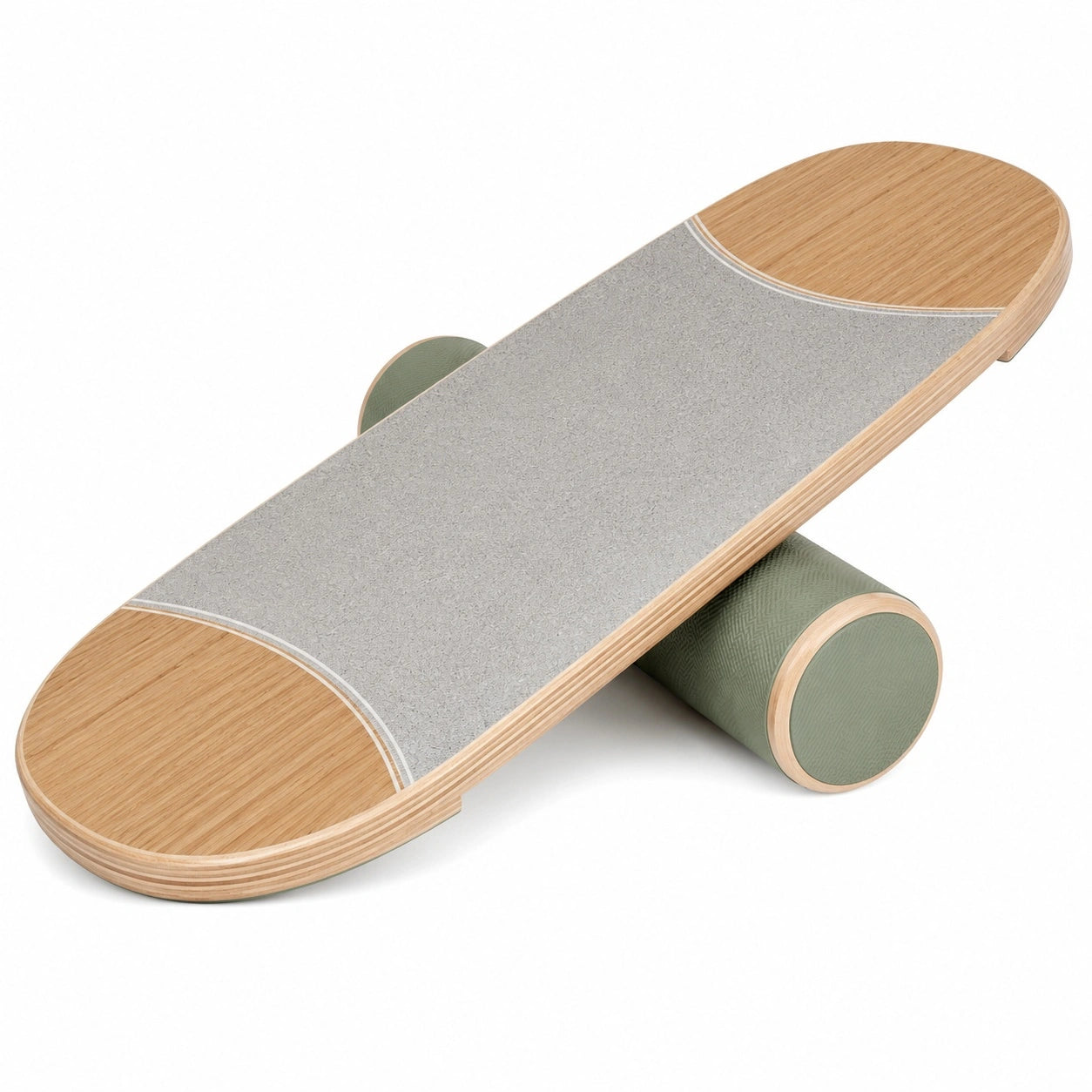 Balance Board Holz in Grau und Hellbraun