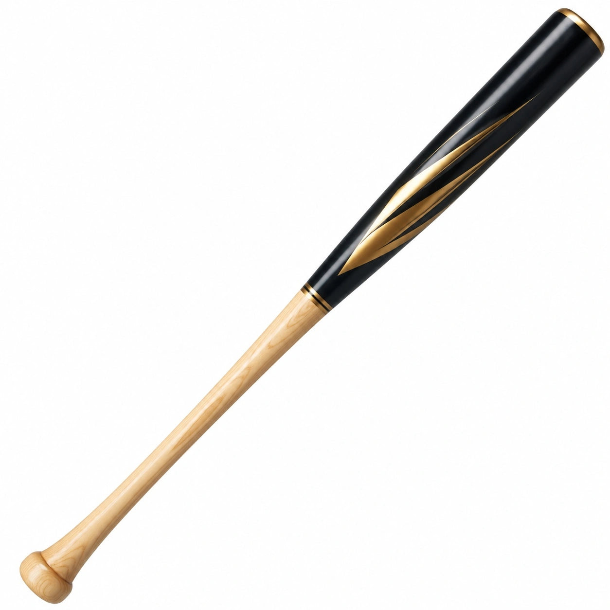 Holz Baseballschläger Schwarz Gold