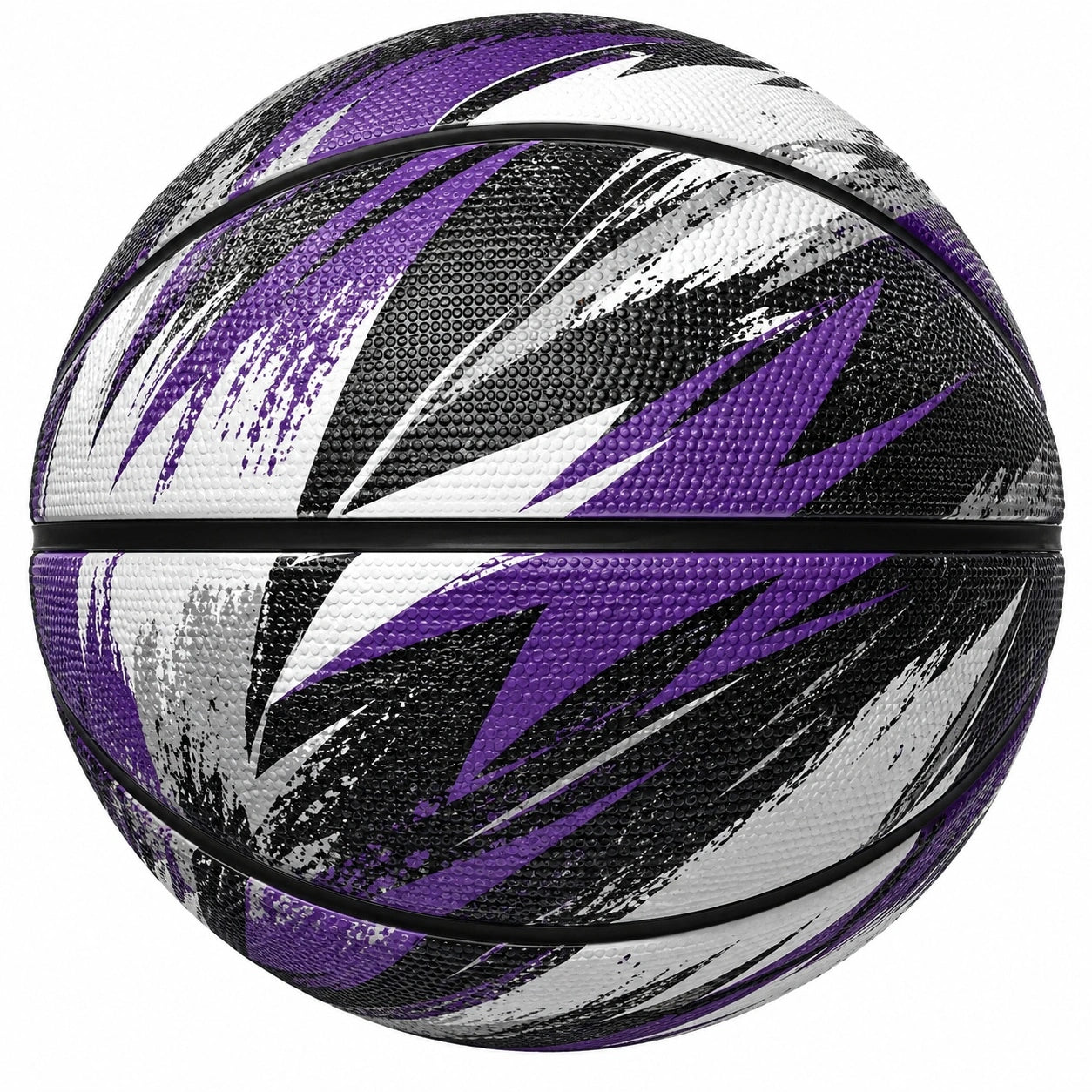 Basketball für Outdoor Schwarz/Weiß/Lila