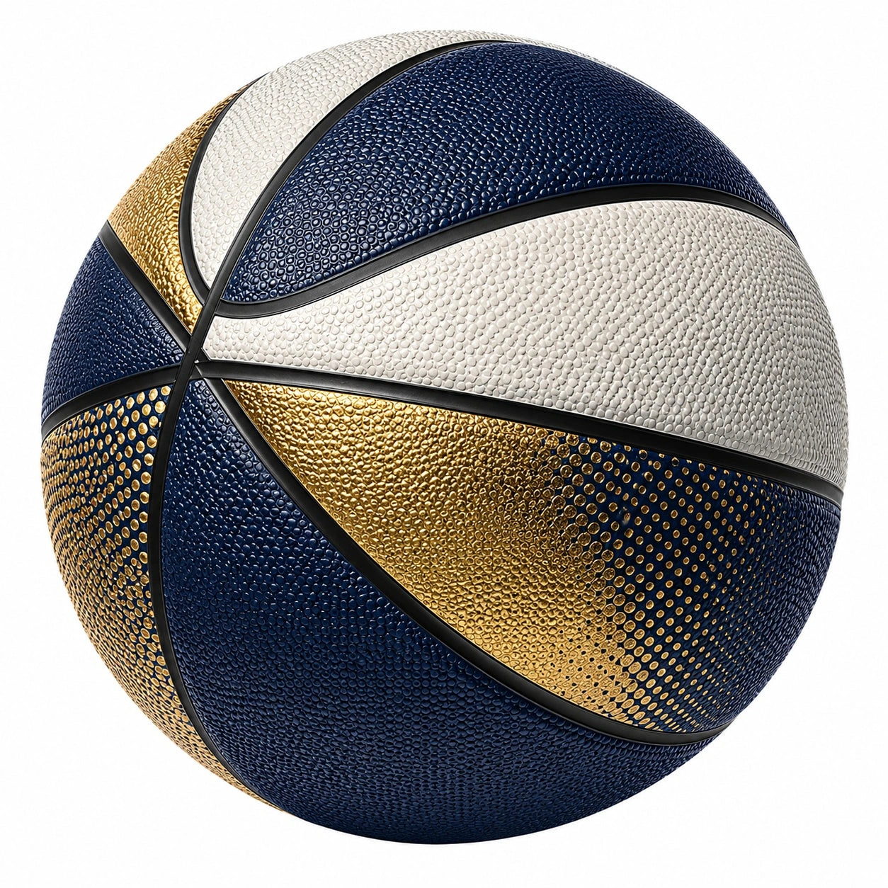 Basketball für innen und außen in Blau, Gold und Weiß