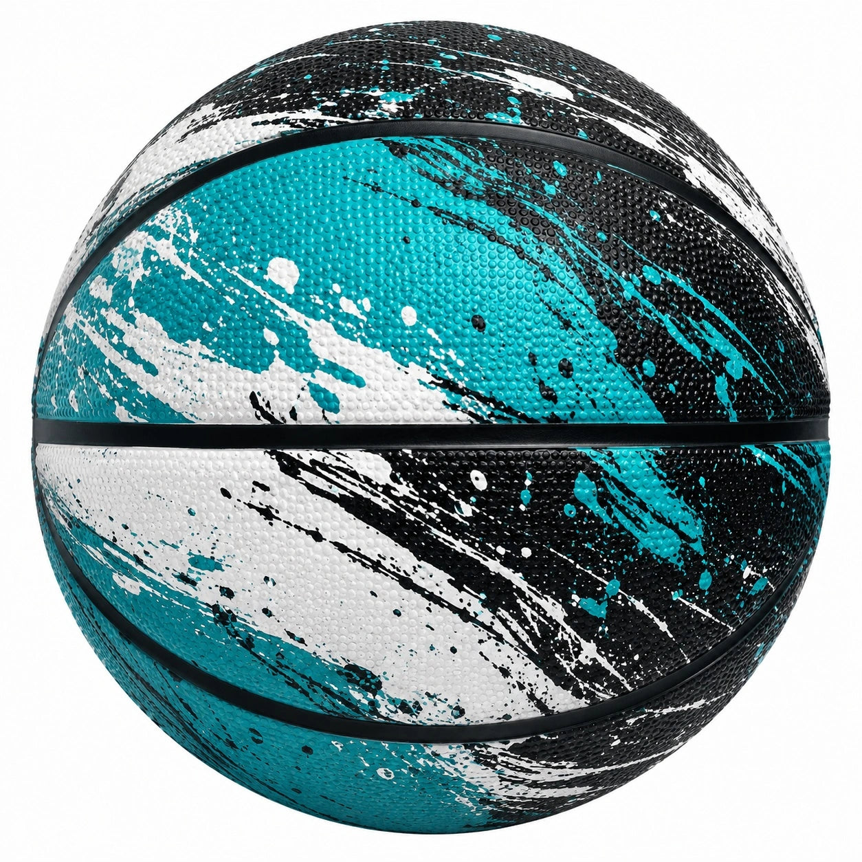 Basketball Outdoor Indoor rutschfest Schwarz/Weiß/Türkis