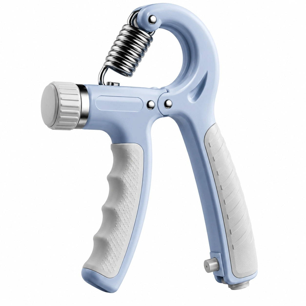 Verstellbarer Handtrainer mit Feder Hellblau