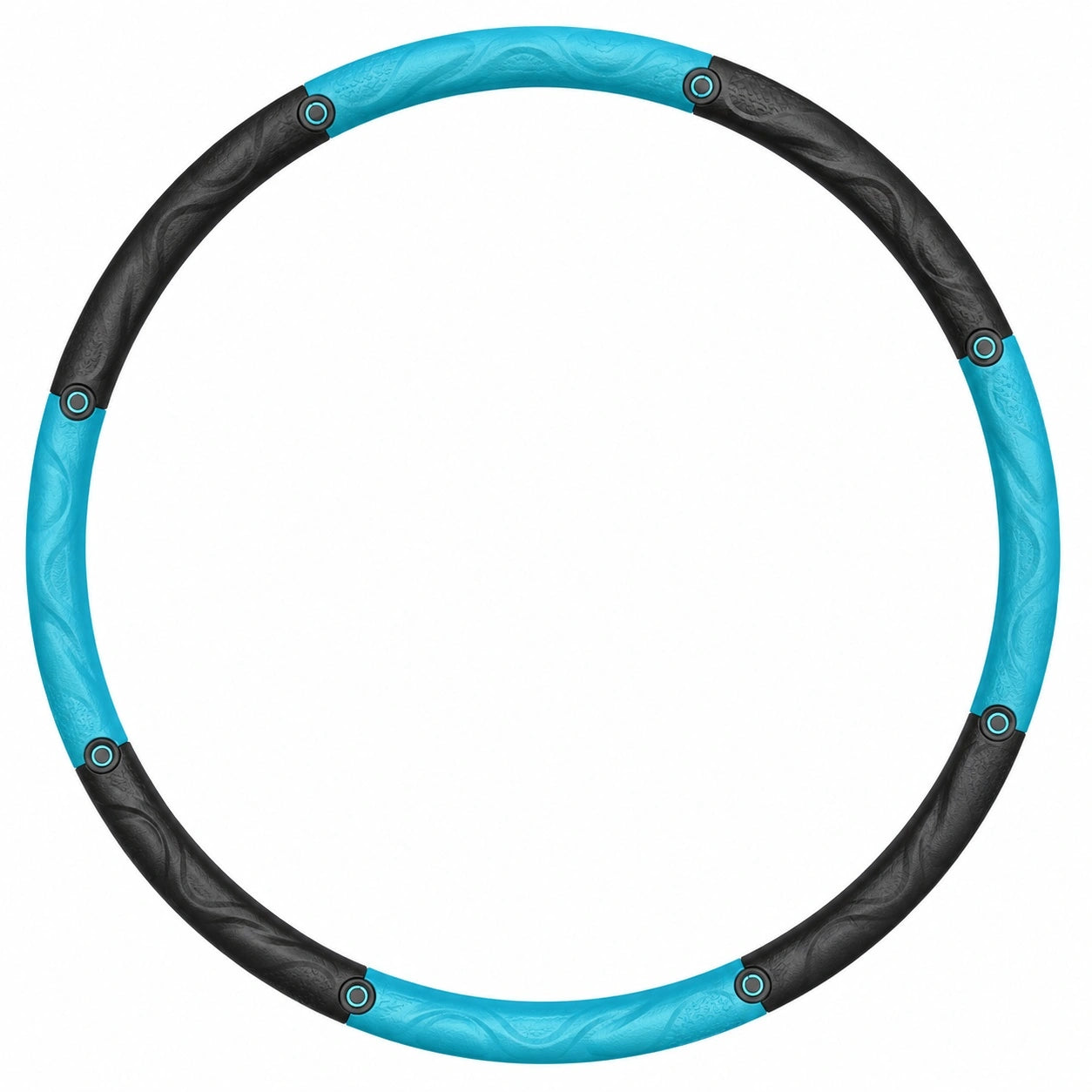 Hula-Hoop-Reifen für Fitness, Blau/Schwarz, 95 cm Durchmesser