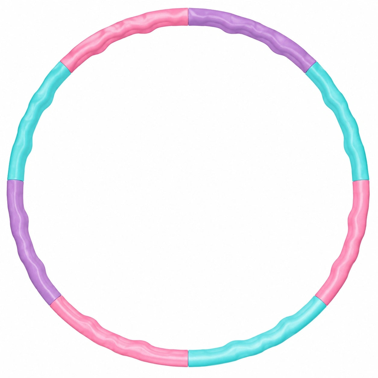Fitness Hula-Hoop Reifen Wellenstruktur Rosa/Lila/Blau
