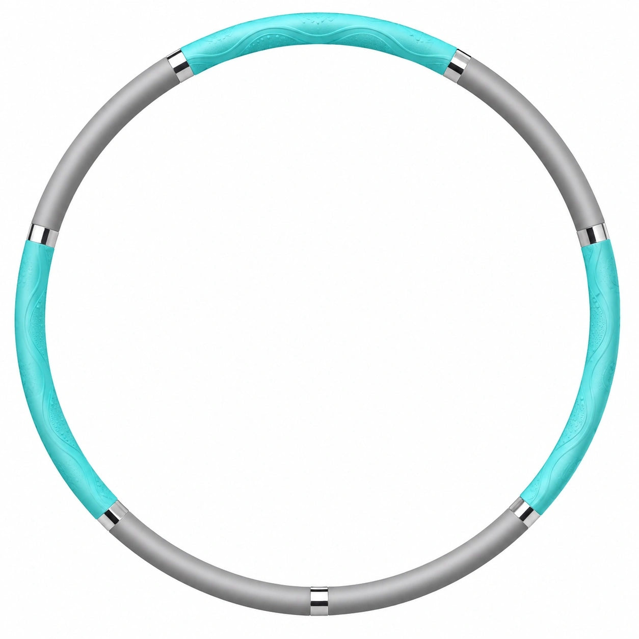 Abnehmbarer Fitness Hula-Hoop Ø100cm Türkis/Grau