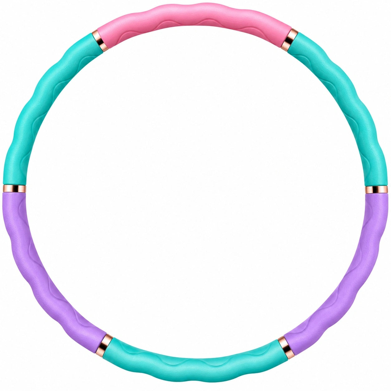 Fitness Hula Hoop abnehmbar Rosa/Türkis/Lila 100 cm