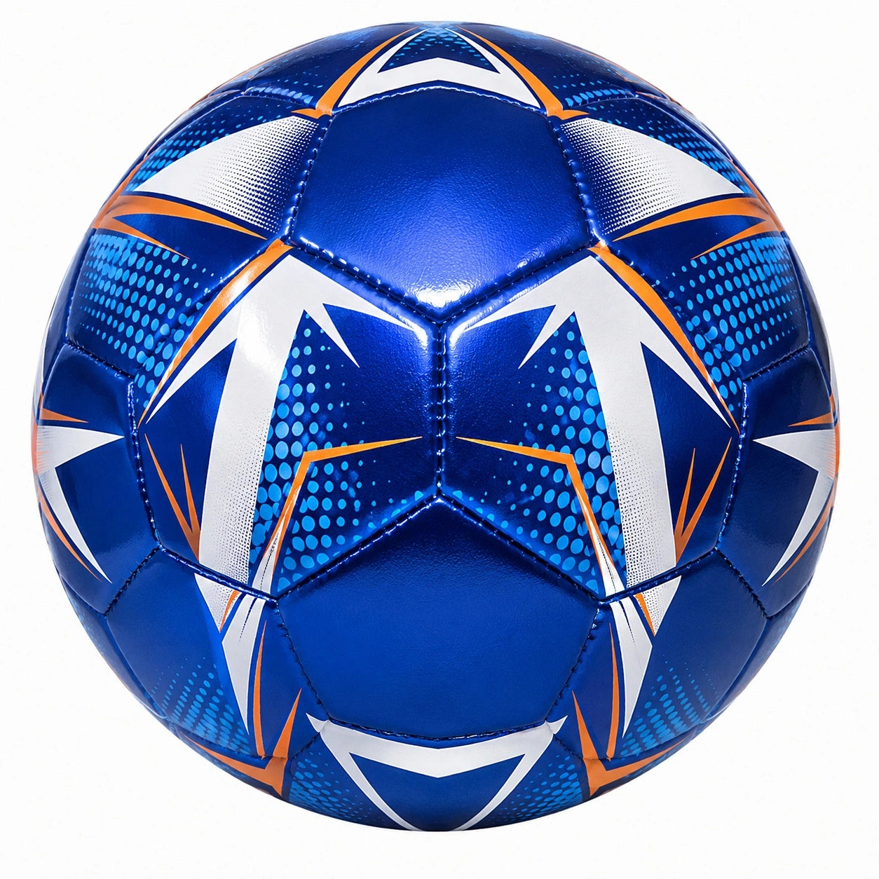 Fußball Trainingsball Größe 5 Blau/Weiß/Orange