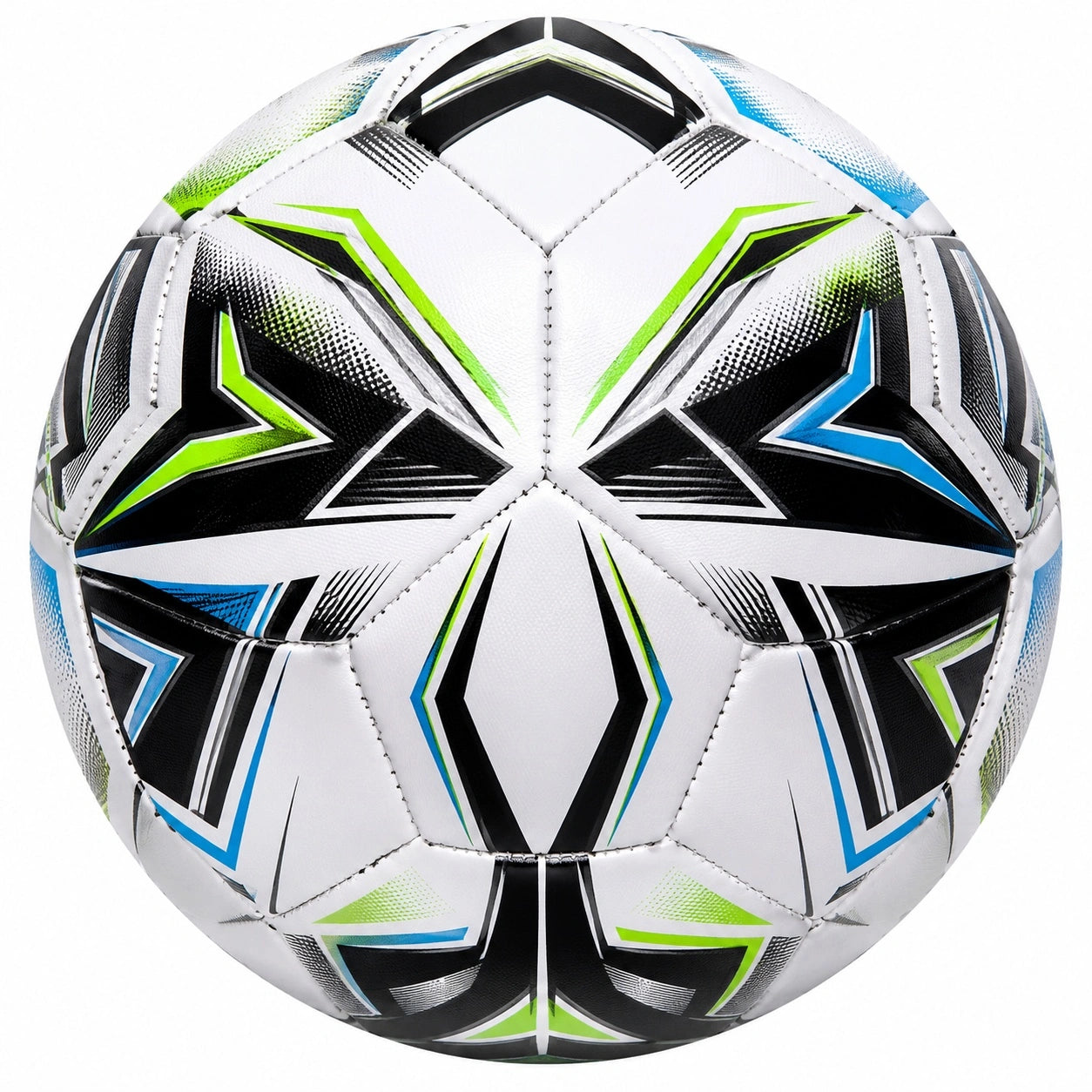 Fußball Größe 5 Weiß/Schwarz/Grün/Blau