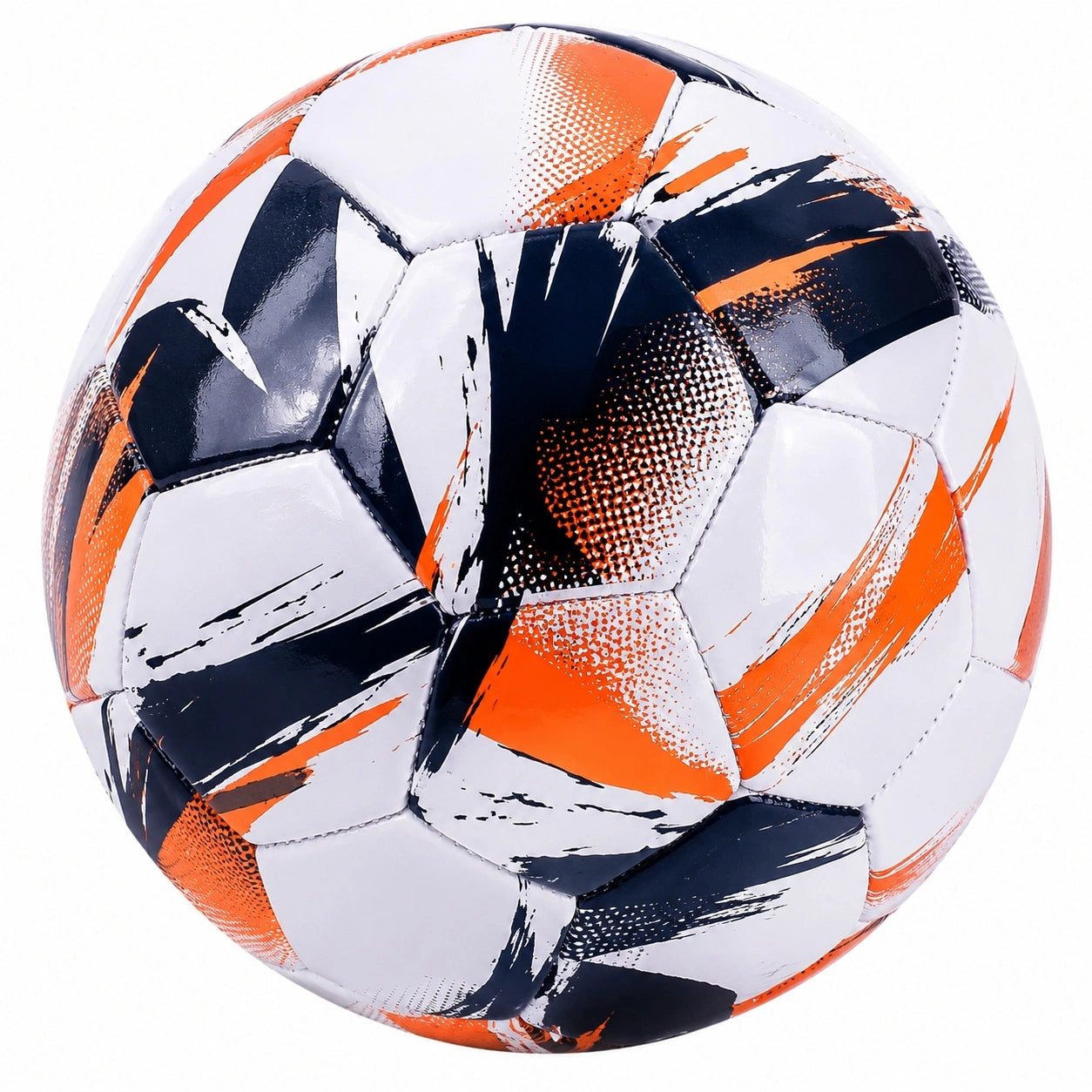 Fußball Größe 5 Weiß/Orange/Schwarz