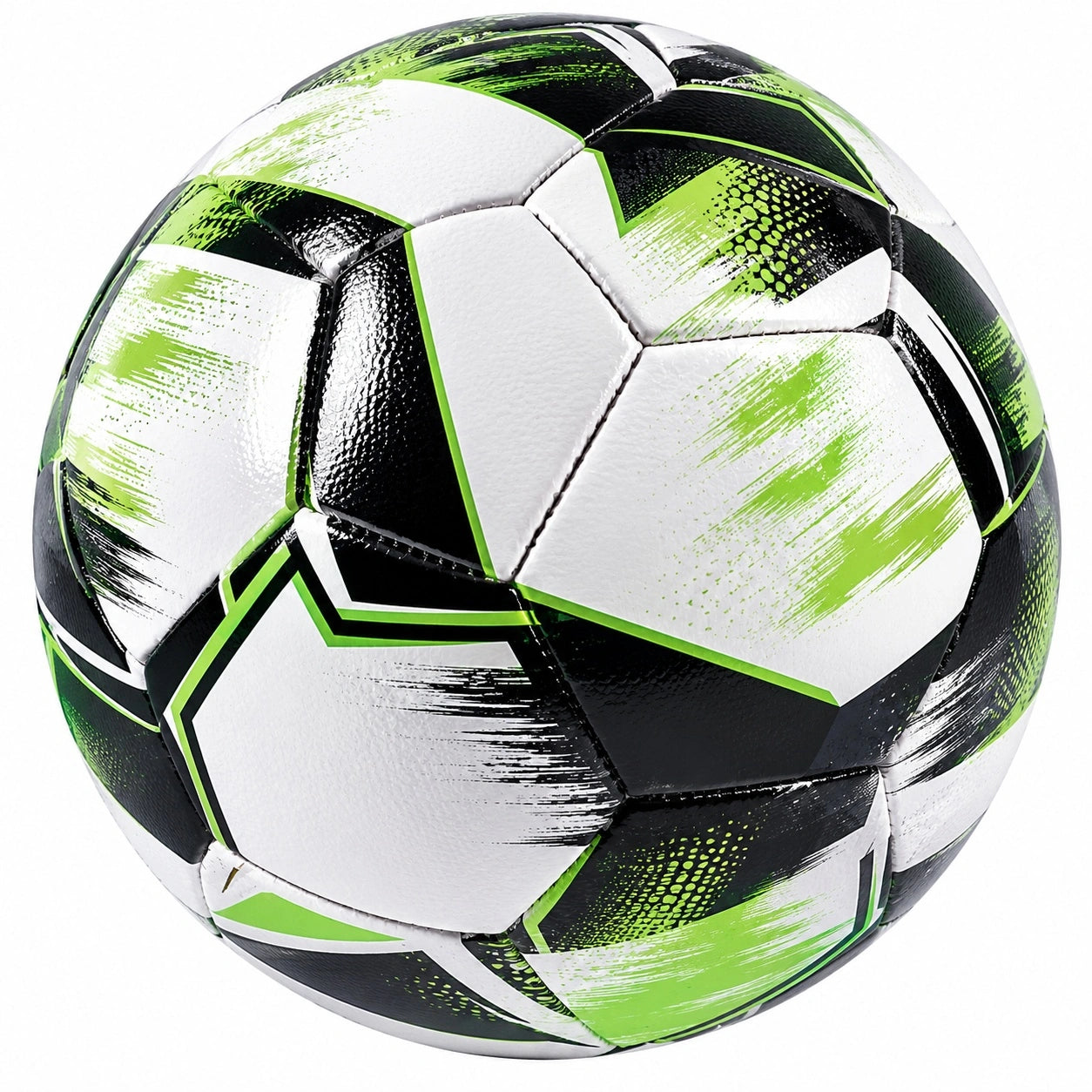 Fußball Trainingsball Größe 5 Schwarz/Weiß/Grün