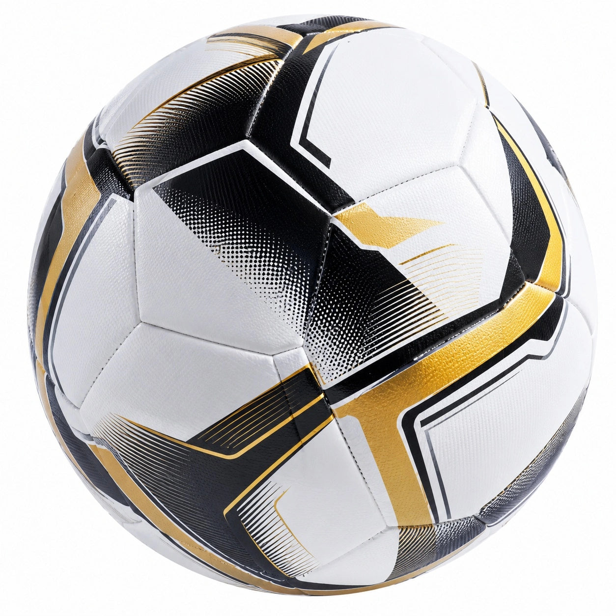 Fußball Größe 5 Weiß/Schwarz/Gold