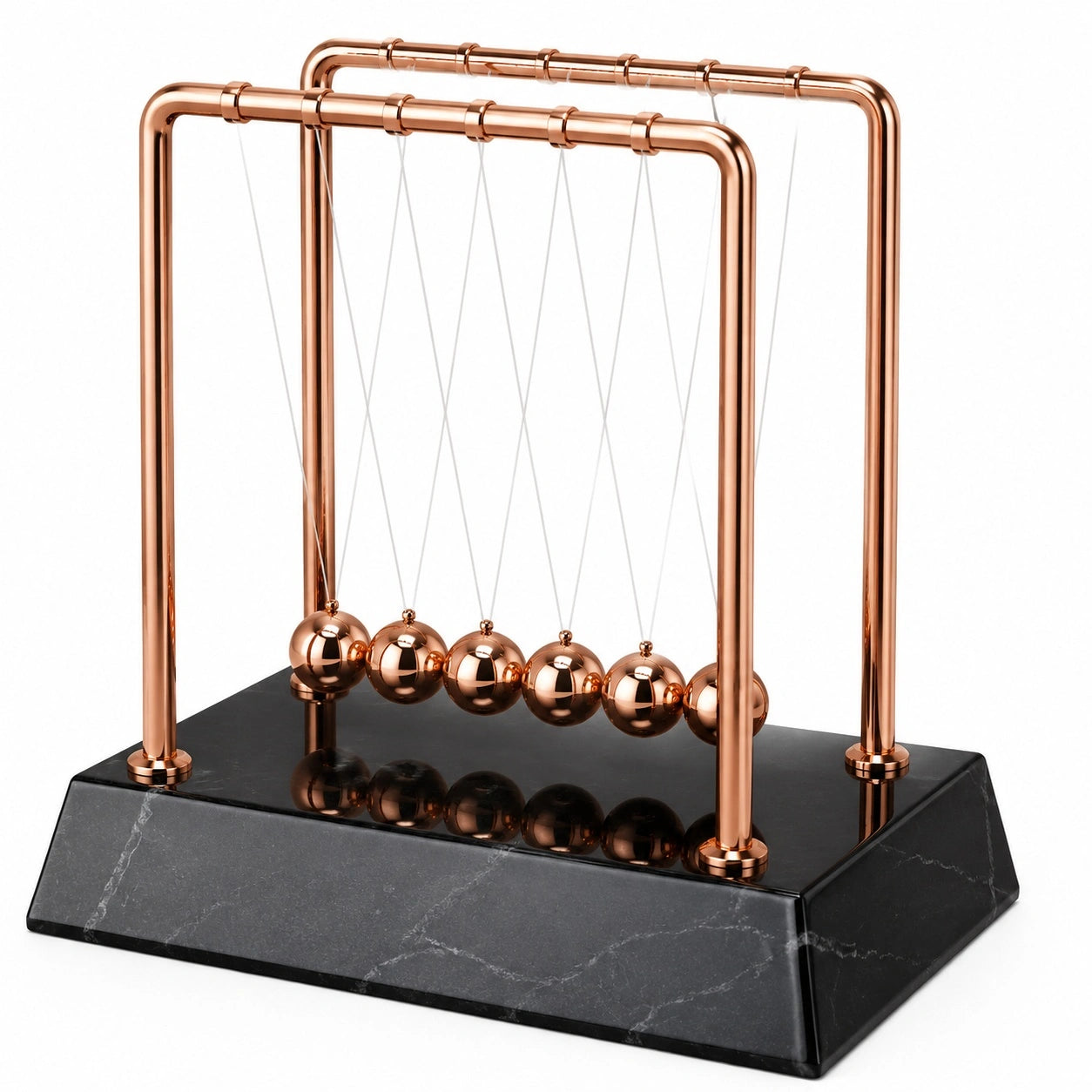 Newtonpendel Schreibtischdekoration Schwarz/Kupfer