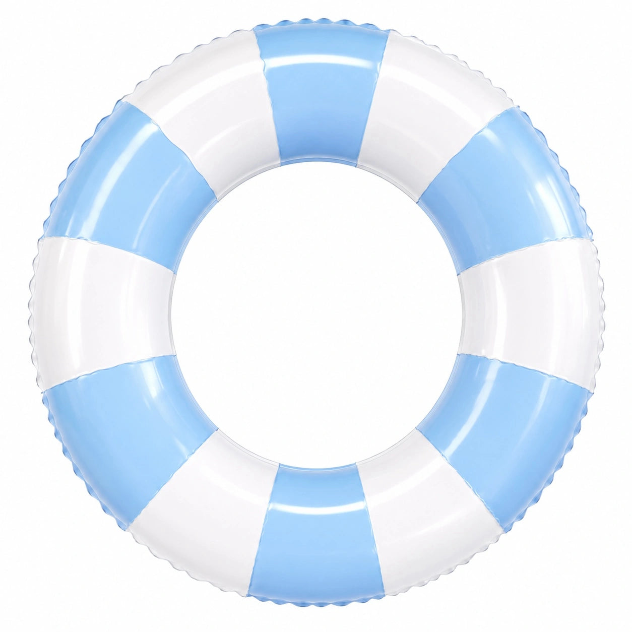 Gestreifter Schwimmring Blau-Weiße, 80 cm