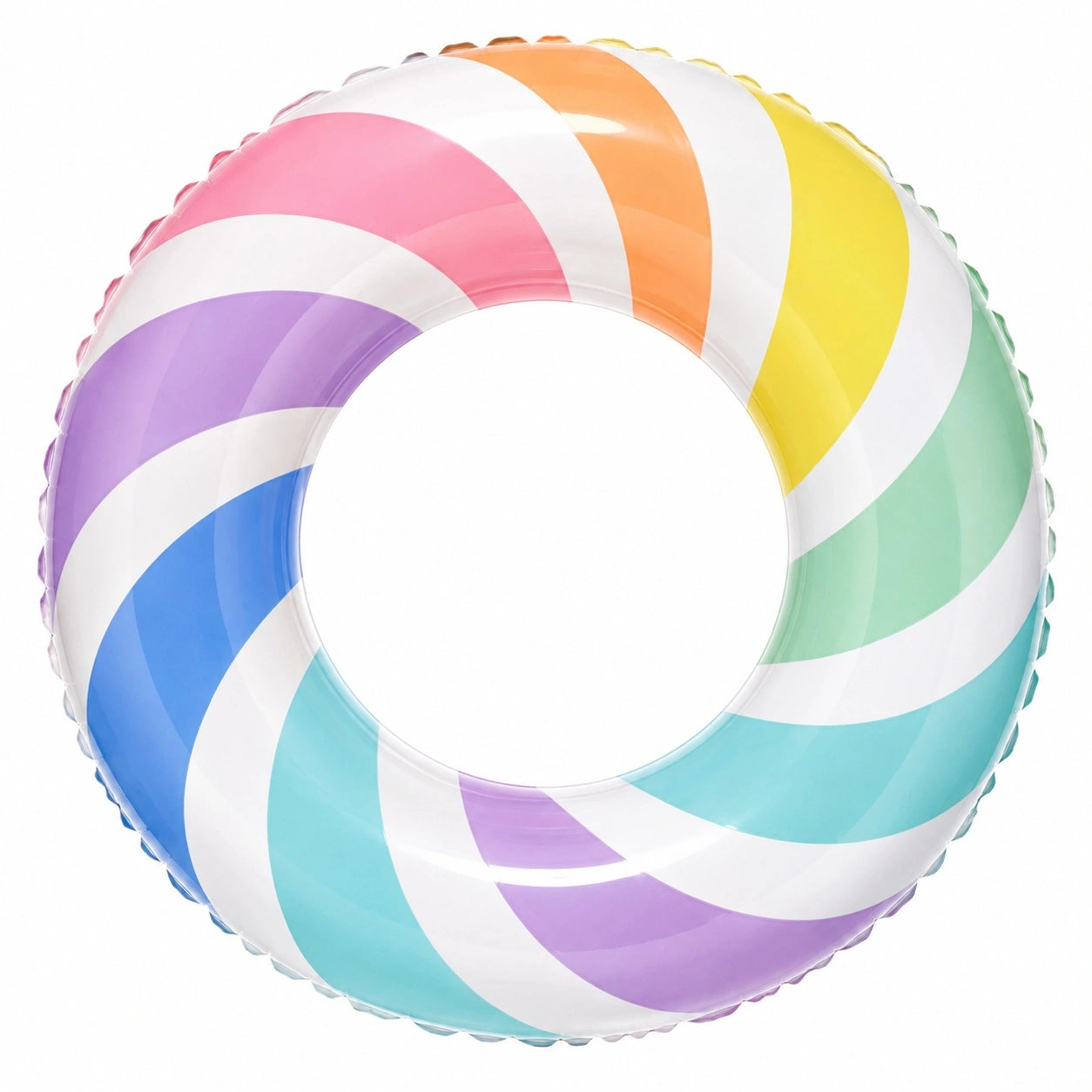 Bunter Schwimmring mit Spiraldesign, 90 cm