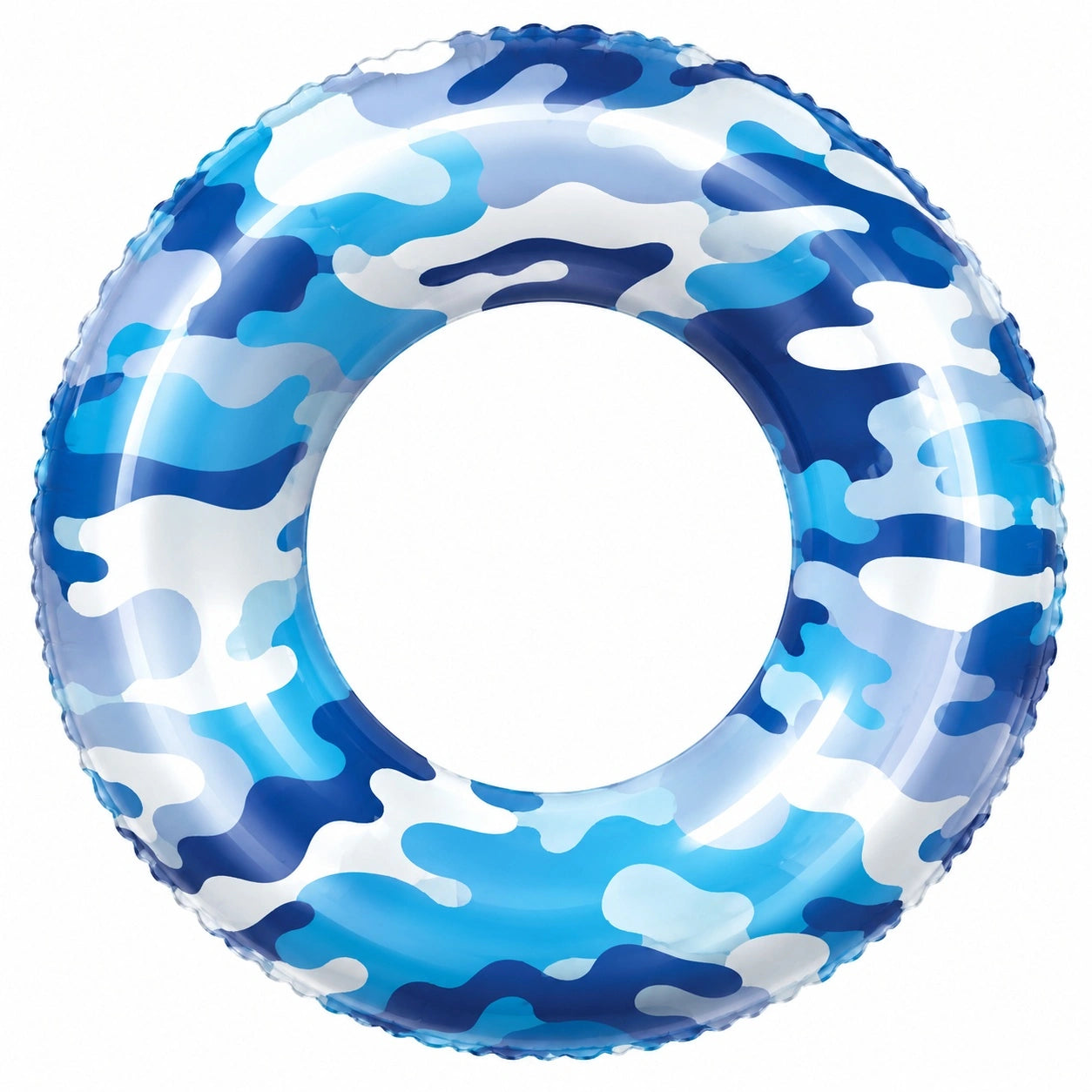Aufblasbarer Schwimmring im Blau-Weiß-Tarnmuster